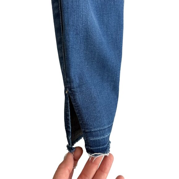 7 for All Mankind High Waist Ankle Skinny Jeans Size 28 Released Hem Side Splits - Picture 4 of 10